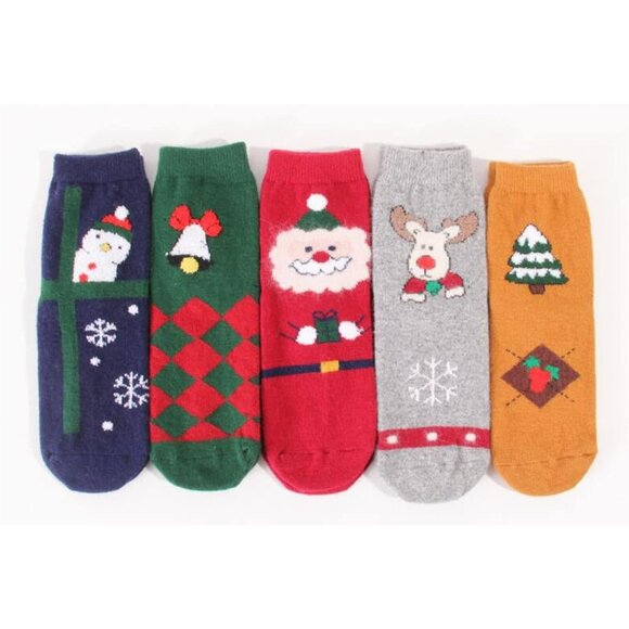 YZKKE 5Pack Womens Q-28 Vintage Winter Soft Warm Thick Cold Knit Wool Crew Socks - Picture 3 of 6